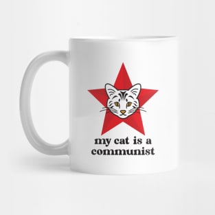 White Cat My Cat Is A Communist Mug